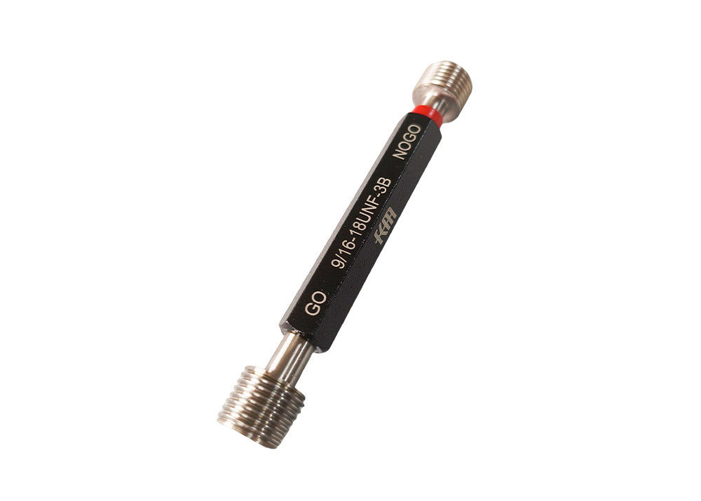 High Precision Inch 9/16-18 UNF-3B Plug Thread Gauge with Go No Go Type For Thread Measurement DIN Standard