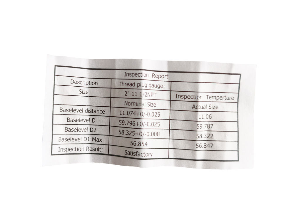 High Quality 2"-11.5 NPT Taper Pipe Thread Plug Gauge Go Nogo Design for Quick Verification