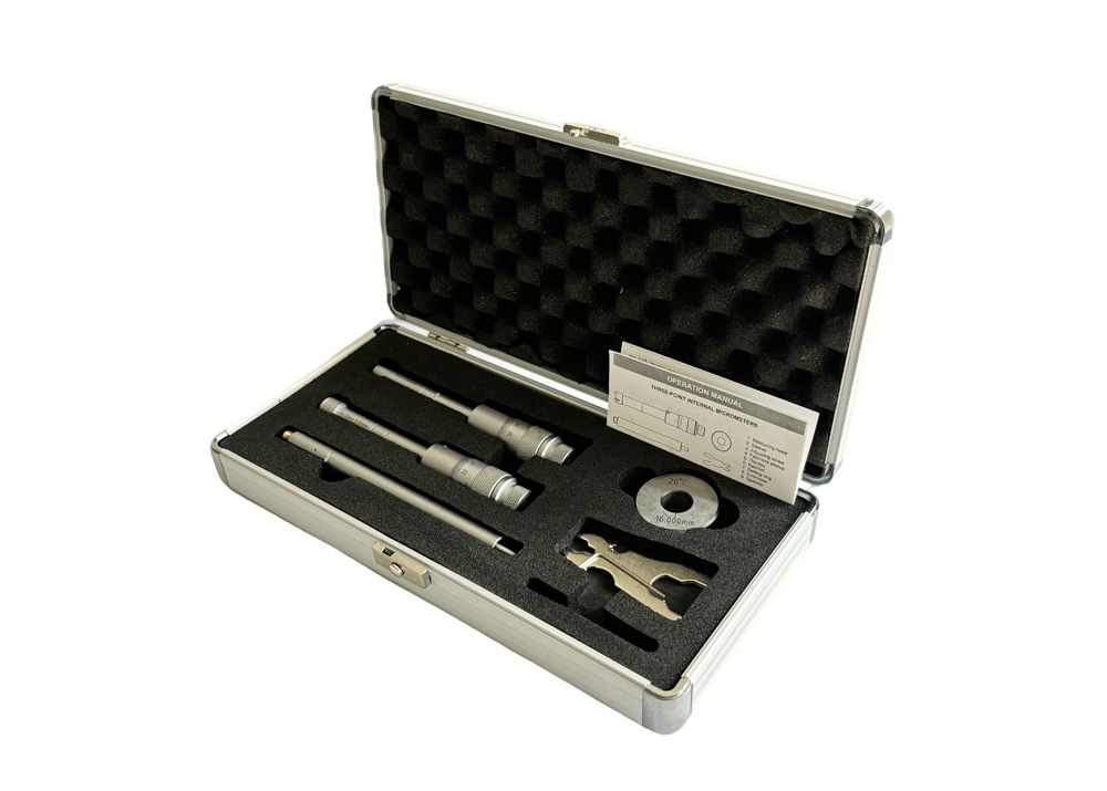 Industrial Three-Point Internal Micrometer Master Set For Demanding Workshop Use