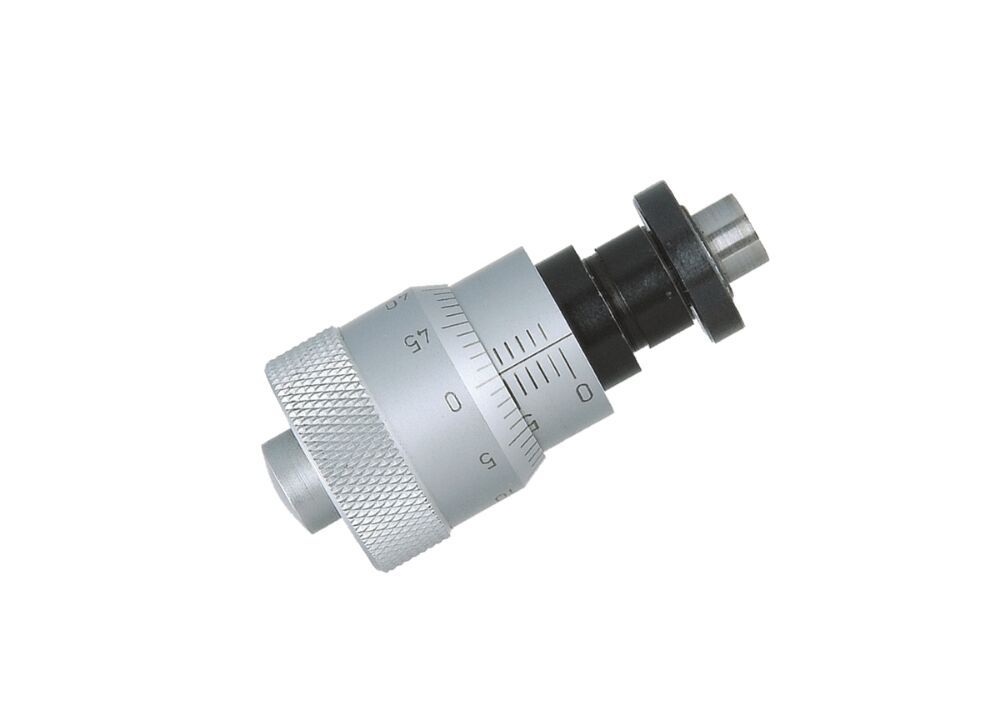 Large Diameter Thimble Micrometer Head 0-0.25" Range 0.001" Graduation ±0.0002" Accuracy Flat Face with Clamp Nut