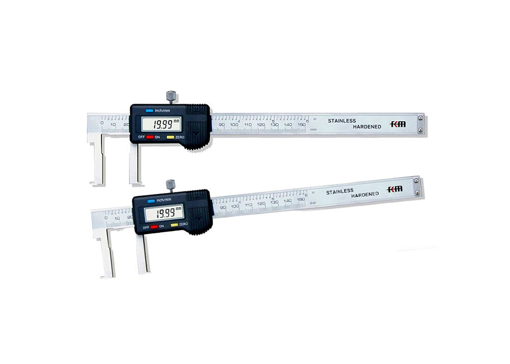 High Accuracy 30-300mm/1.2-12" Flat Point Internal Groove Electronic Digital Caliper for machine parts inner grooves Measurement