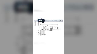 Εργαλείο μέτρησης 40-500 mm/1,6-20" από ανοξείδωτο χάλυβα επίπεδη κεφαλή εσωτερικά αυλακιού ψηφιακό μετρικό παχύμετρο