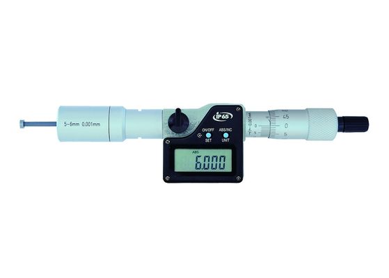5-6mm IP65 Carbide Tipped Digital 3 Point Micrometer για εσωτερική διάμετρο