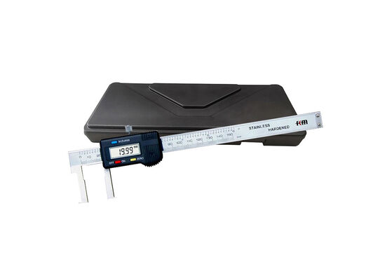 Durable 40-500mm/1.6-20" Stainless Steel Flat Head Inside Groove Digital Caliper Metric Measuring Tool